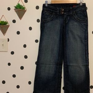 Express| X2 Dark Denim wide leg jeans/pants-2